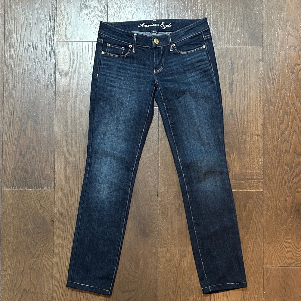 American Eagle Outfitters Women's Indigo Skinny Stretch Jeans Regular Size 2